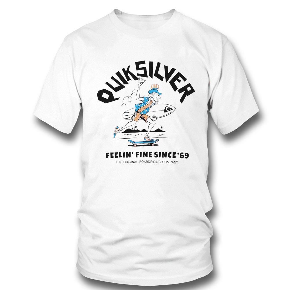 Uncle Sam Skateboard Quiksilver Feelin Fine Since 1969 Retro Shirt Hoodie