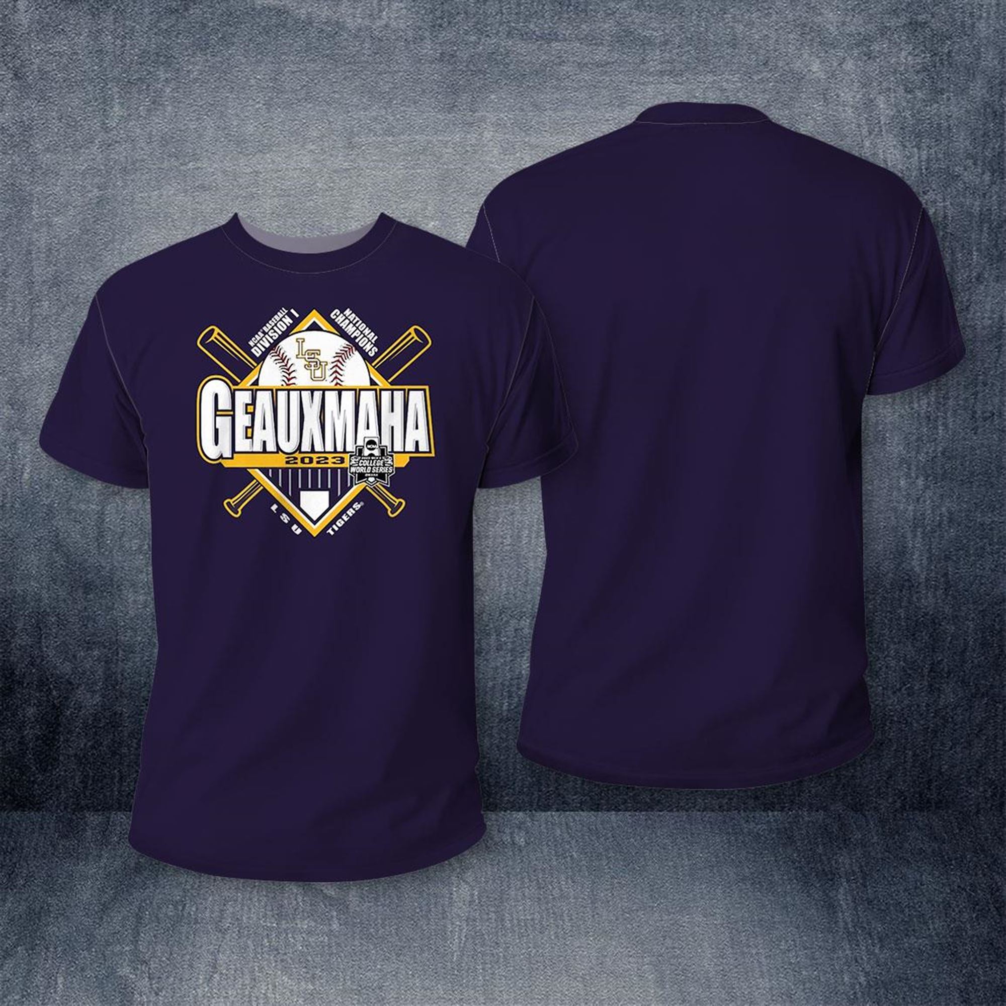 Geuxmaha Lsu Tigers 2023 Ncaa Baseball College World Series Champions Omaha T-shirt