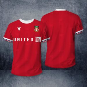 aop shirt wrexham afc 2023 united airlines dragon wing red jersey shirt