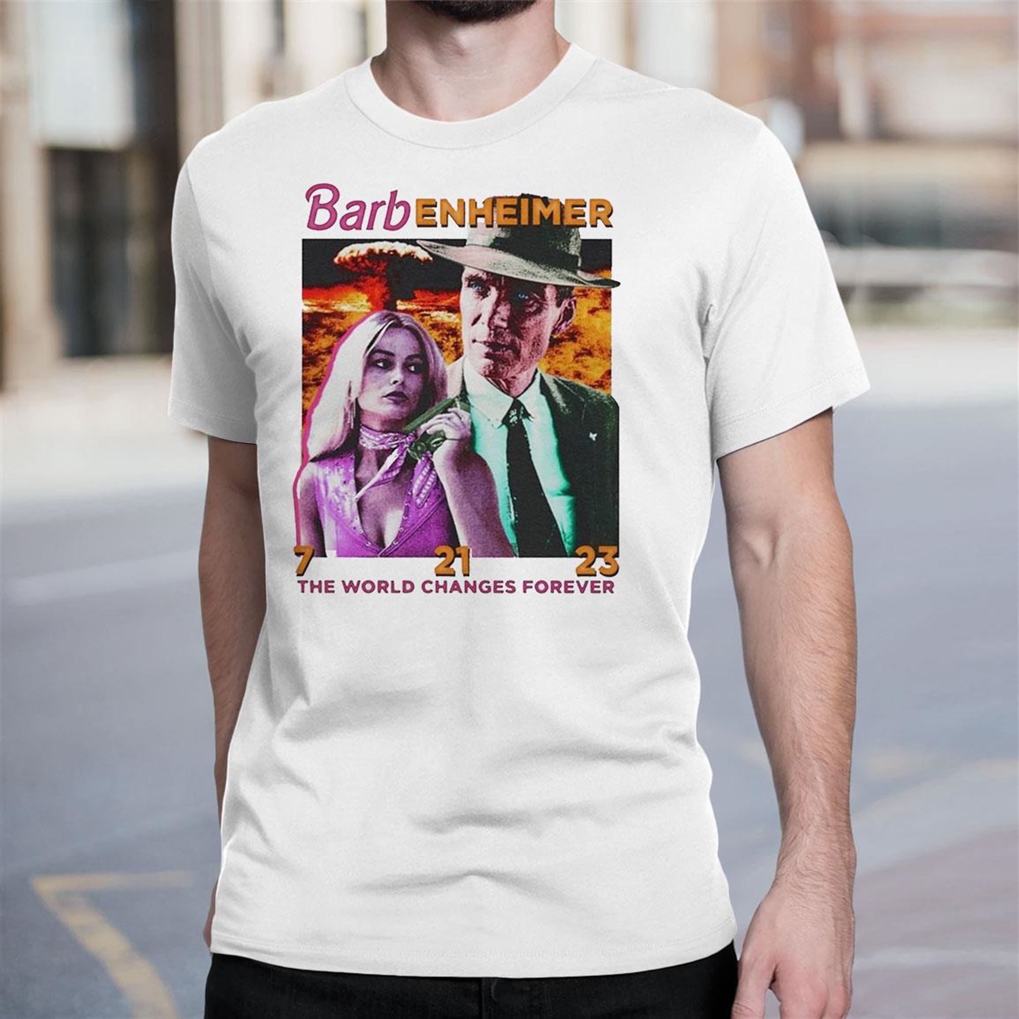 Barbenheimer 7 21 23 The World Changes Forever T-shirt