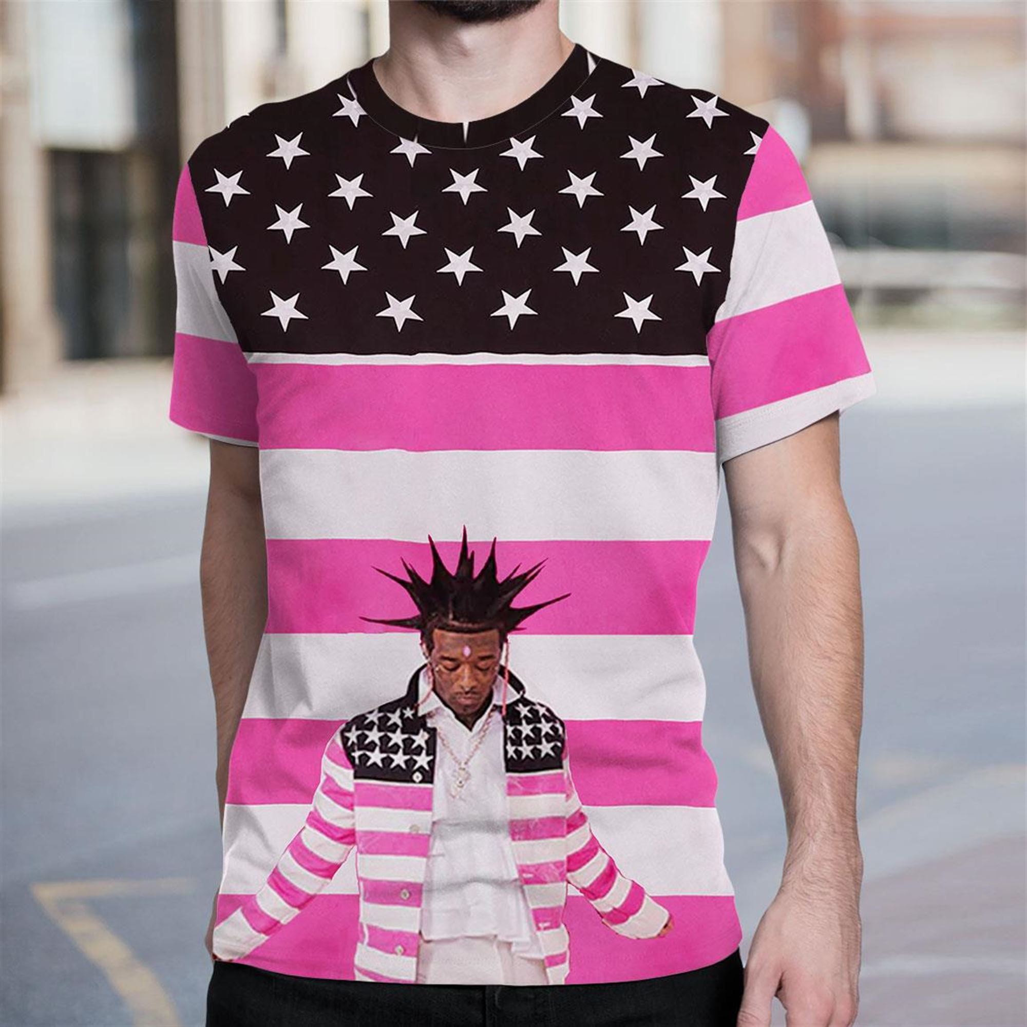 Lil Uzi Vert Pink Tape Tapestry Album T-shirt