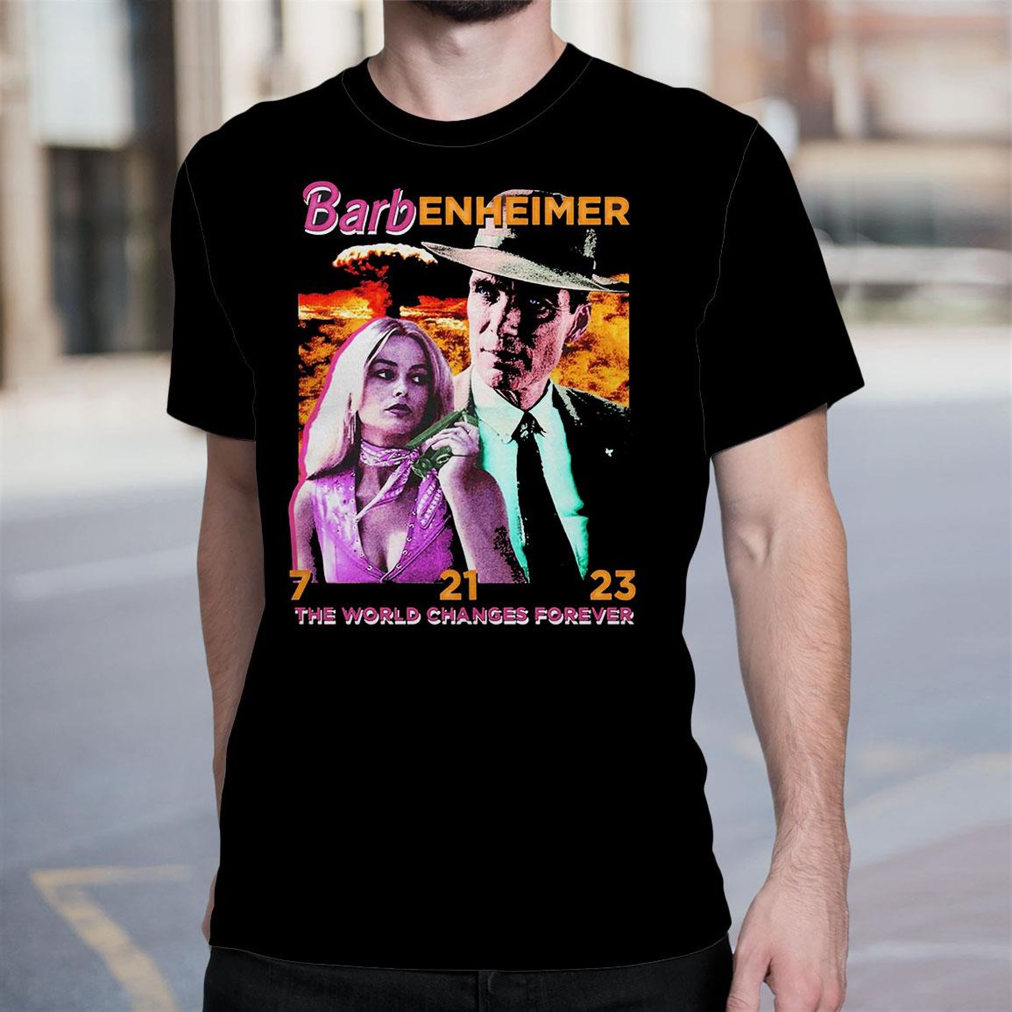 Official Barbenheimer The World Changes Forever T-shirt
