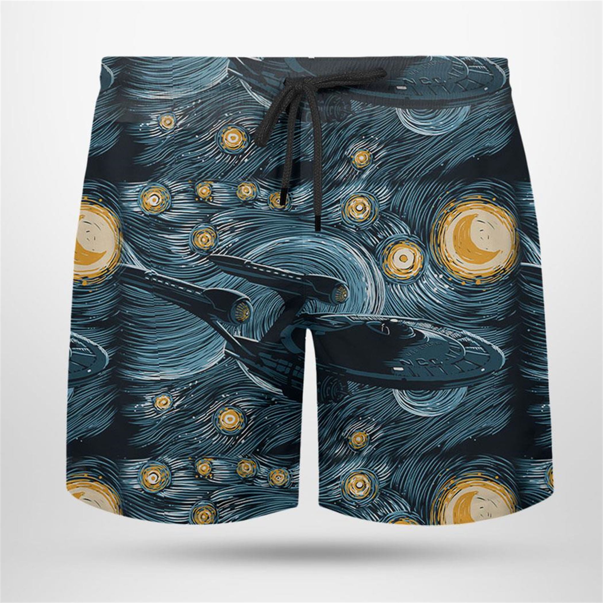 Star Wars Hawaiian Shirt & Men's Beach Shorts - Spaceship Pattern