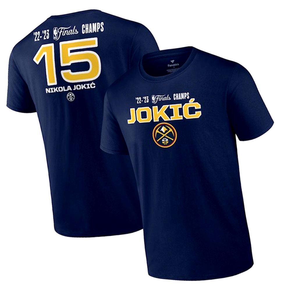 Denver Nuggets Nikola Jokic Fanatics Branded 2023 Nba Finals Champions Shirt