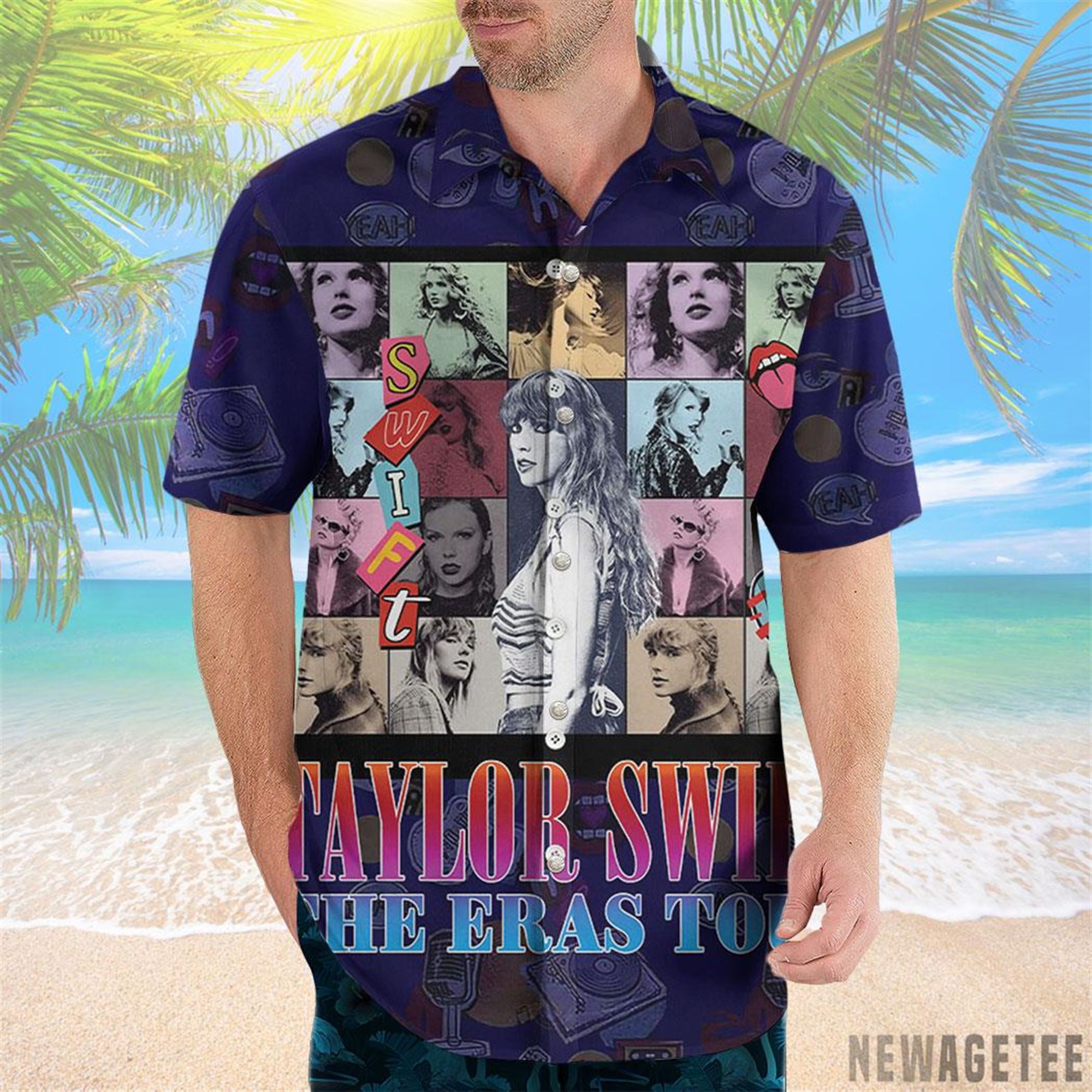 Taylor Swift The Eras Tour Hawaiian Shirt Beach Shorts