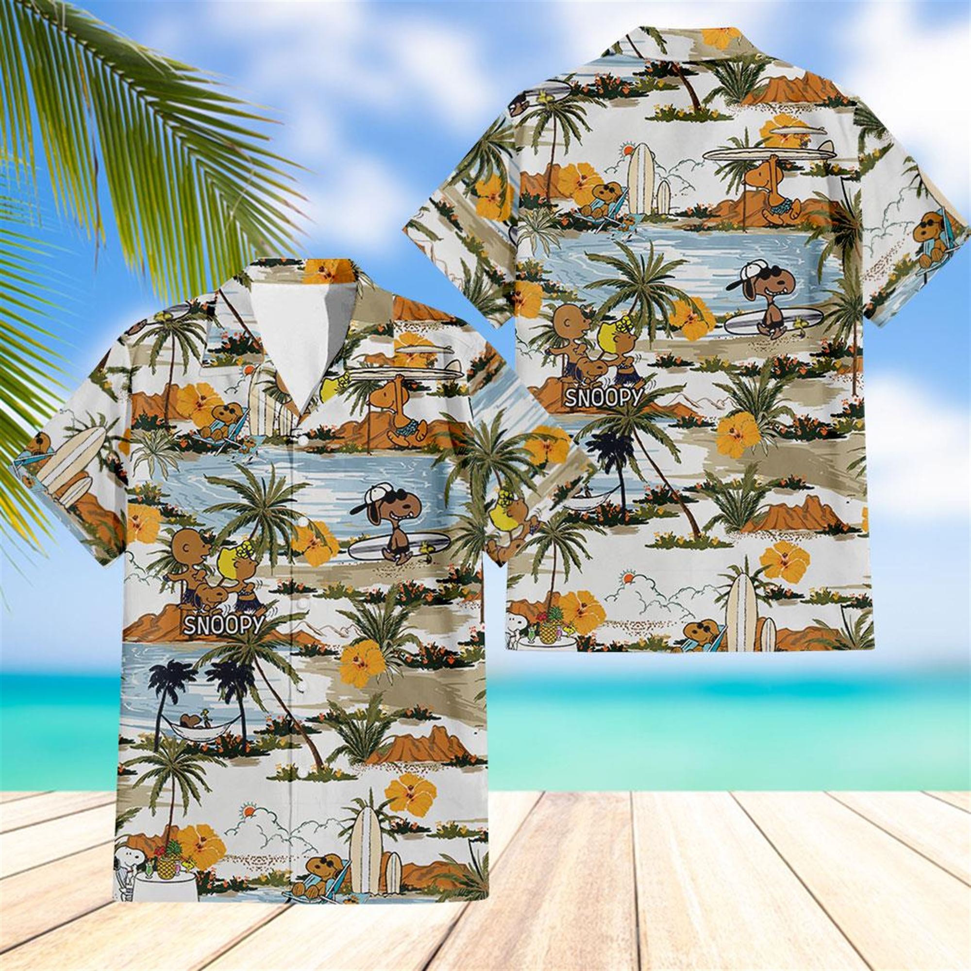 Padres Scenic Mlb Hawaiian Shirt Beach Shorts