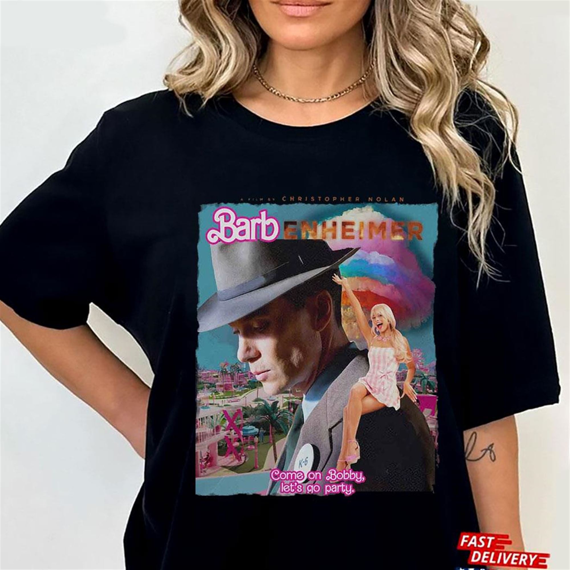 Barbenheimer Barbie X Oppenheimer Come On Bobby Let’s Go Party T-shirt