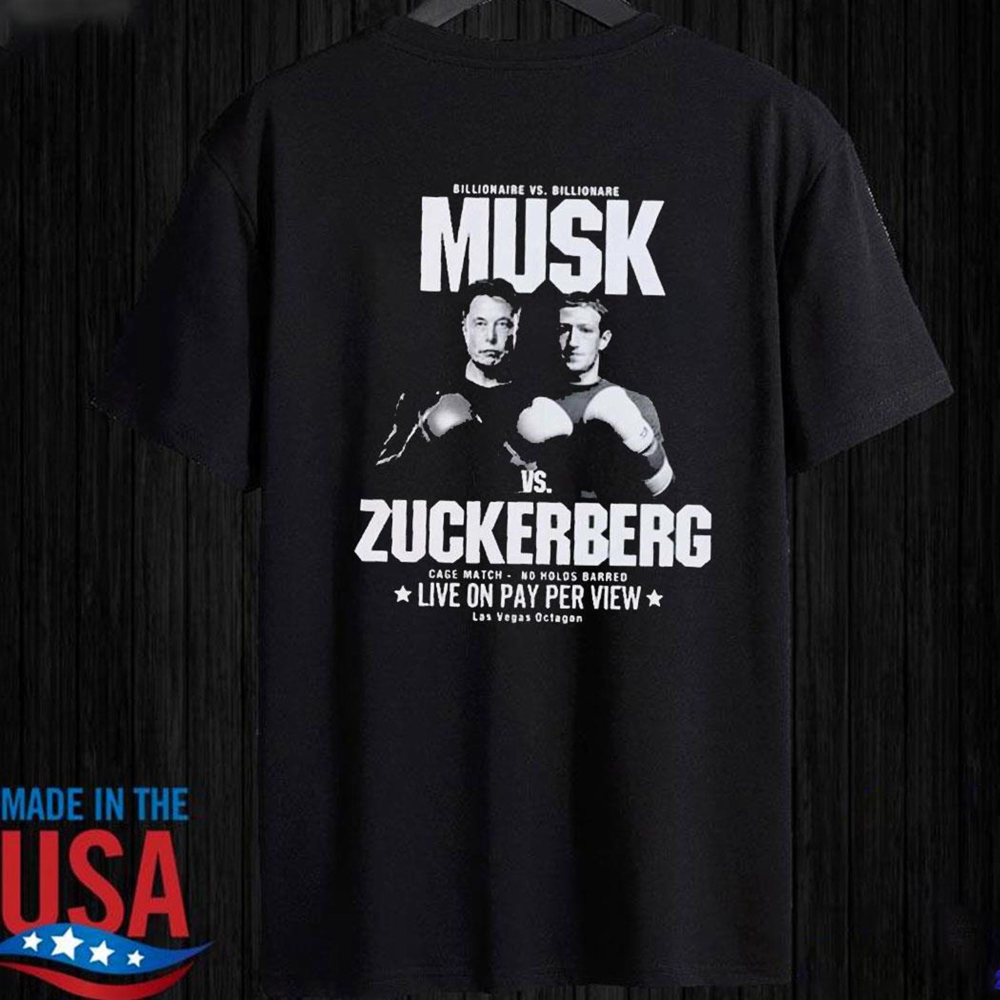 Zuckerberg Vs Musk Cage Match T-shirt Hoodie