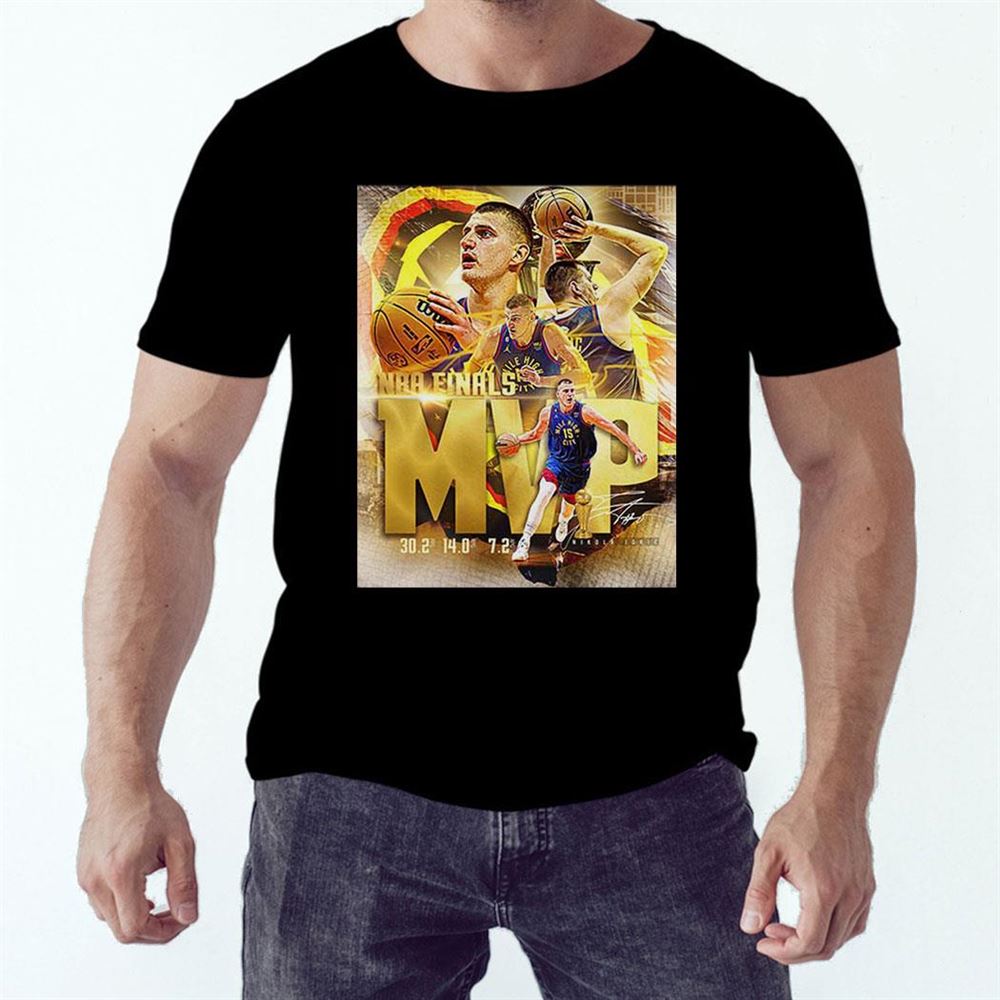 Nikola Jokic Nuggets 2023 Finals Champions Mvp Rainbow T-shirt