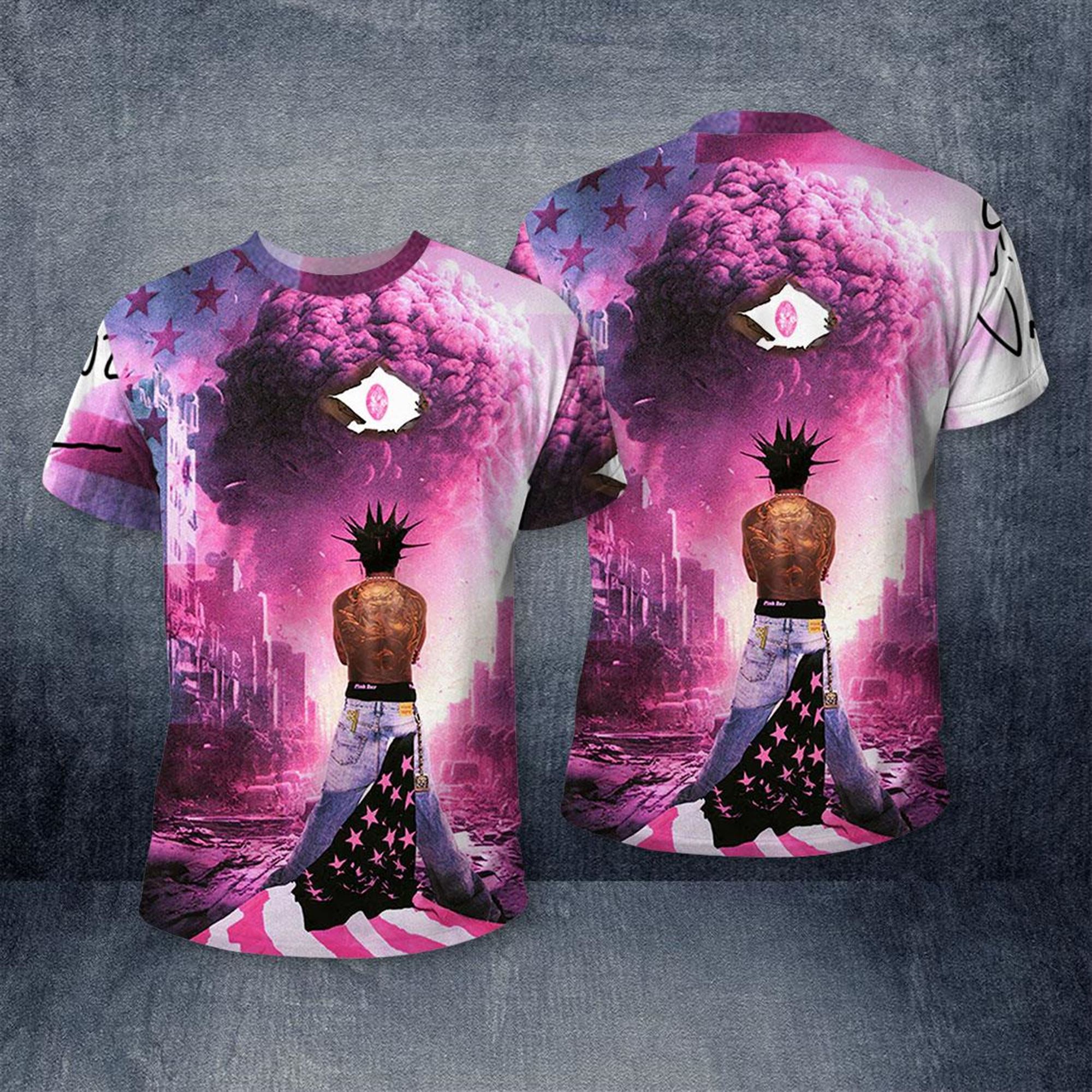 Lil Uzi Vert Pink Tape Tapestry Album T-shirt