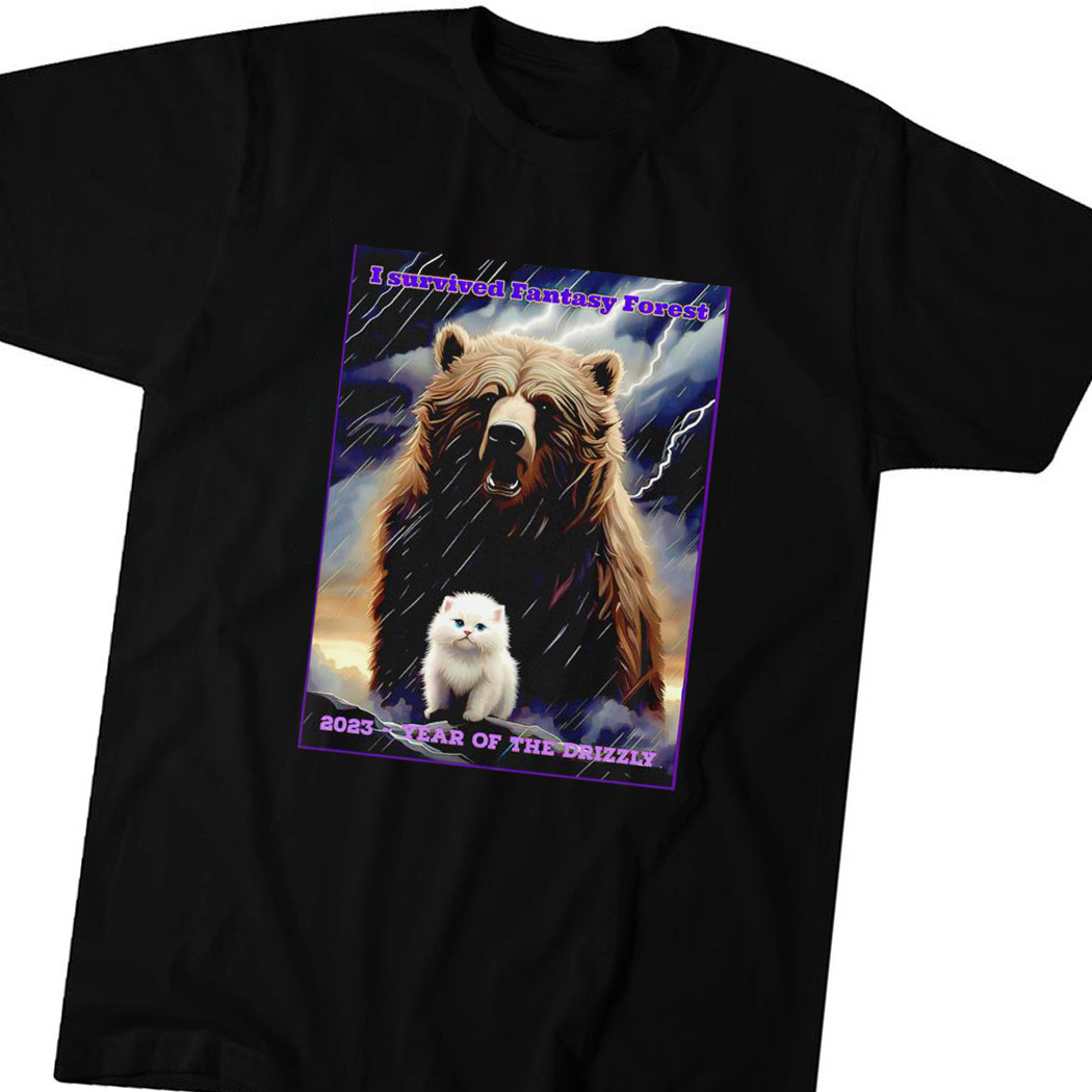 2023 Year Of The Bear I Survived Fantasy Forest Art Shirt Hoodie