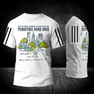 2 Official 2023 AJC Peachtree Road Race T shirt