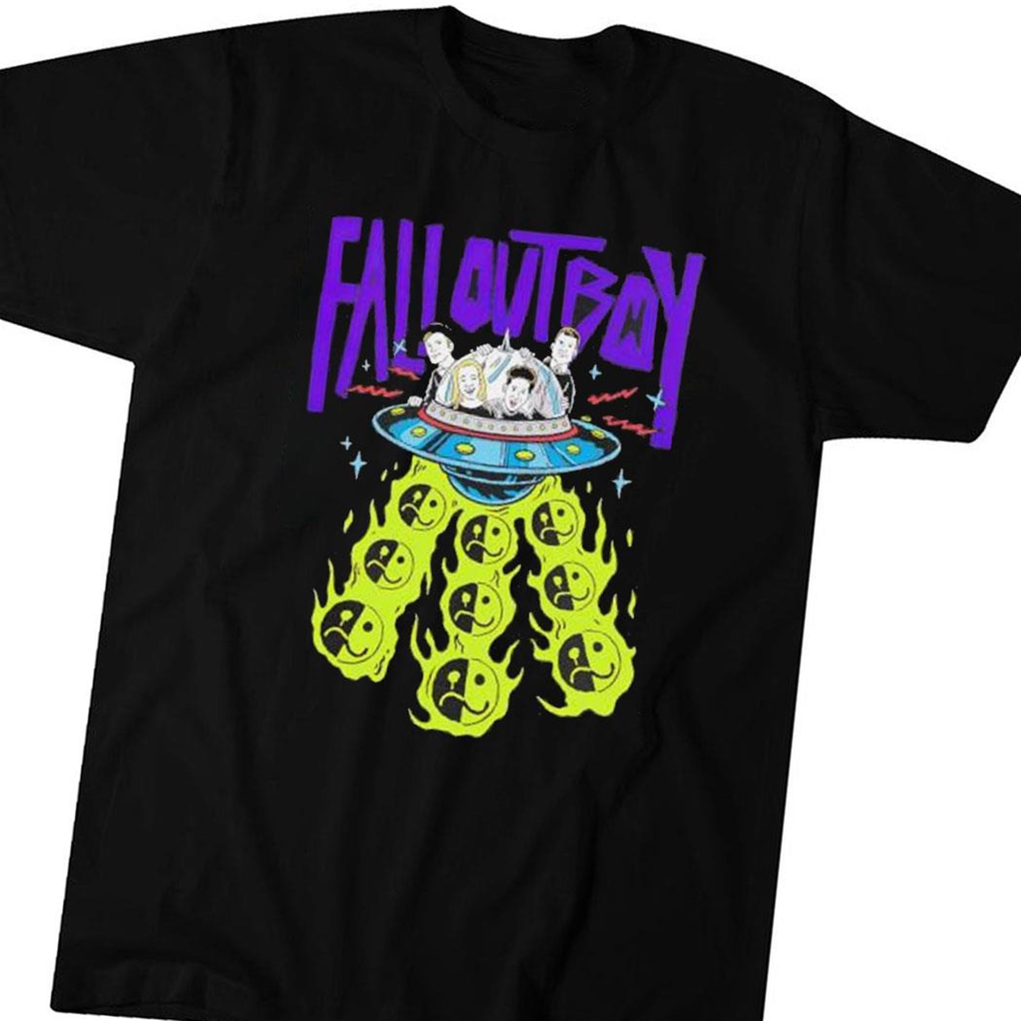 Official Fall Out Boy Unisex Ufo So Much For Stardust Tour Shirt Ladies Tee