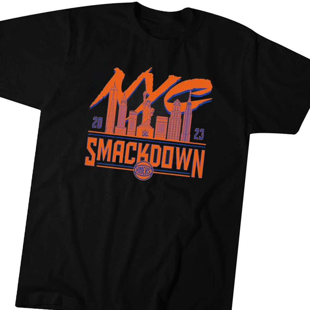 Official Original Smackdown X New York Knicks Tri Blend 2023 Man Shirt