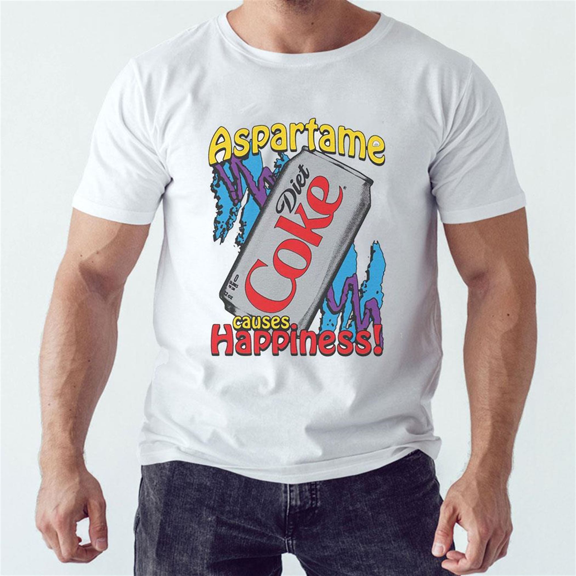 Official Aspartame Causes Happiness Coke Diet T-shirt