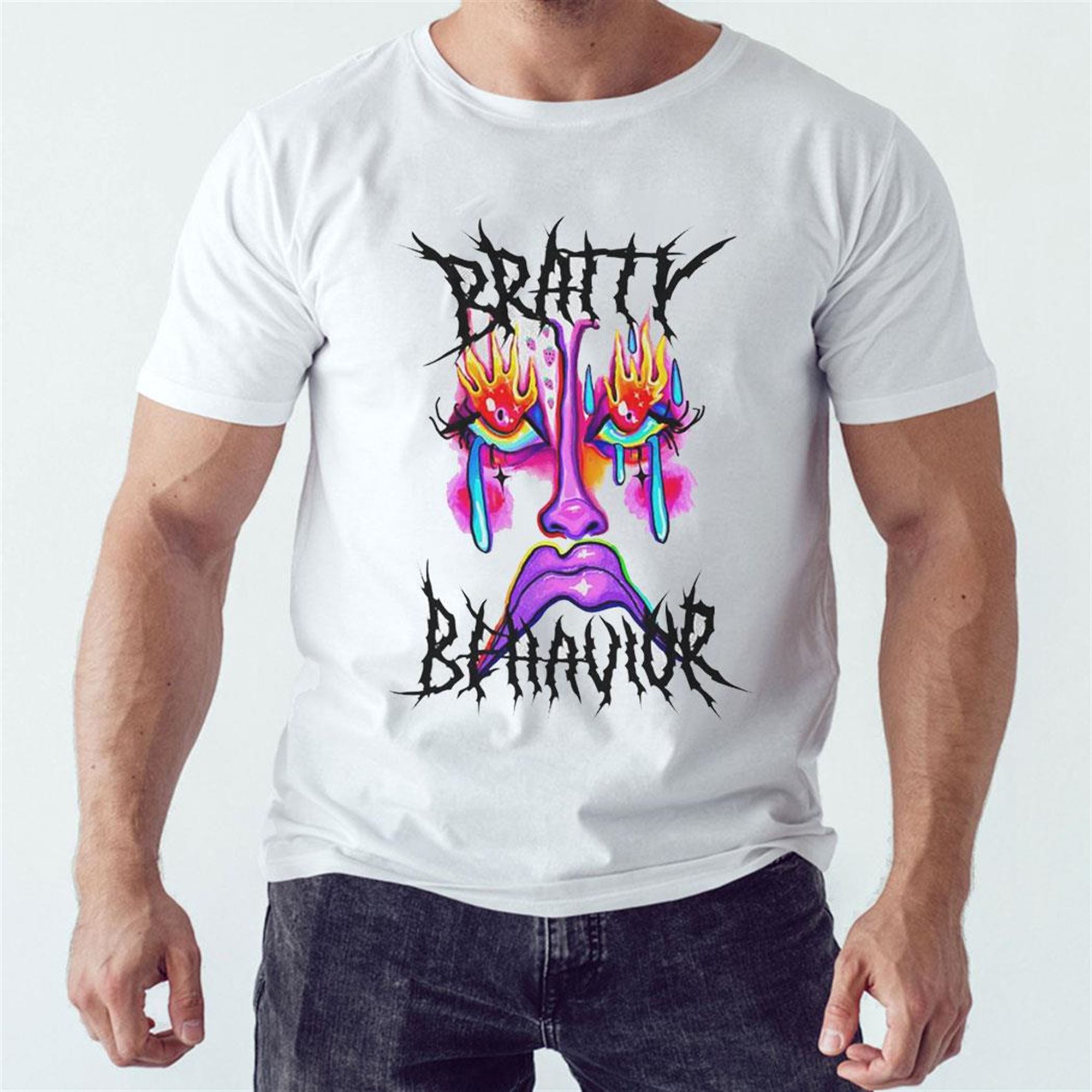 Official Bratty Behavior Face Art T-shirt