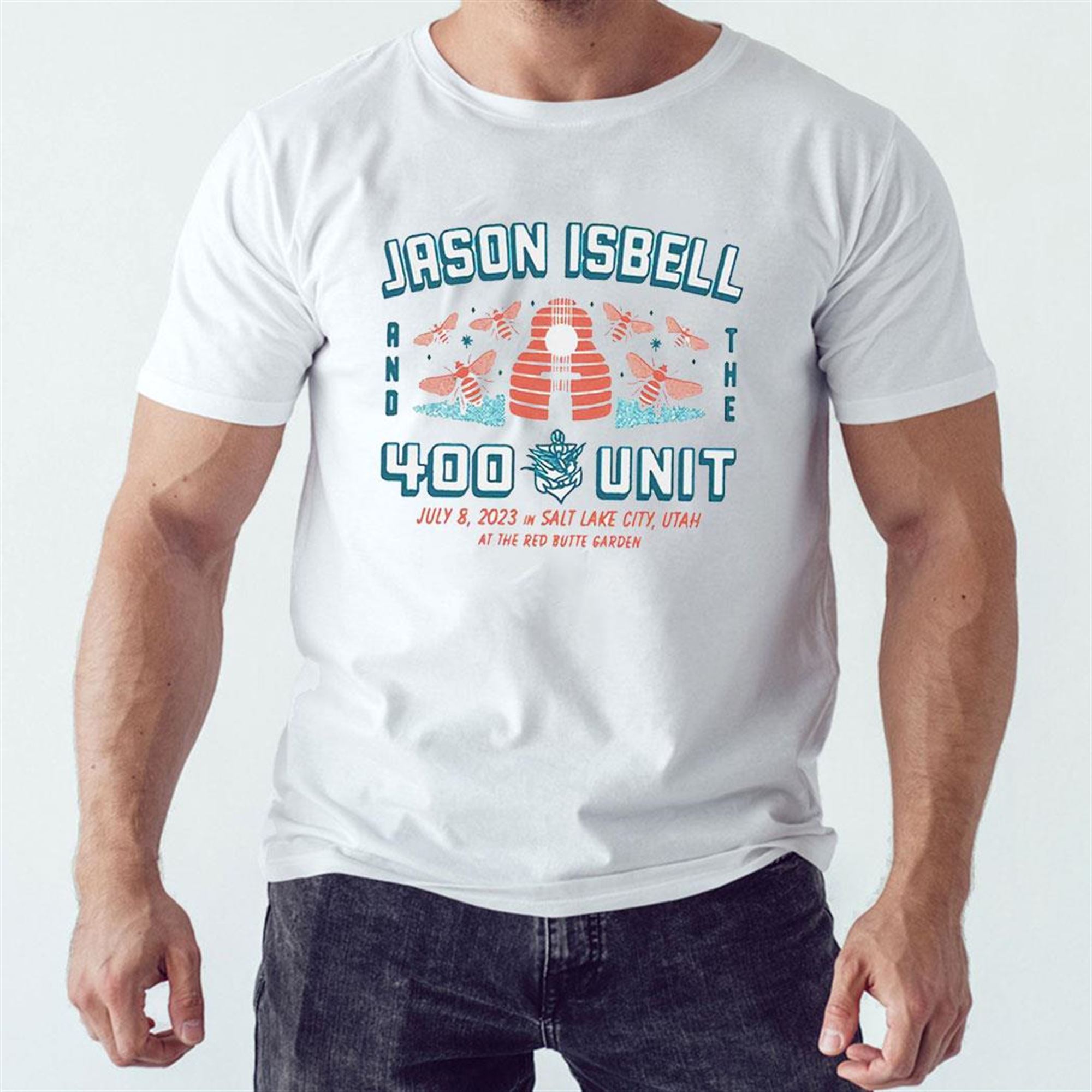 Official Jason Isbell And The 400 Unit Salt Lake City Ut July 8 2023 Logo T-shirt