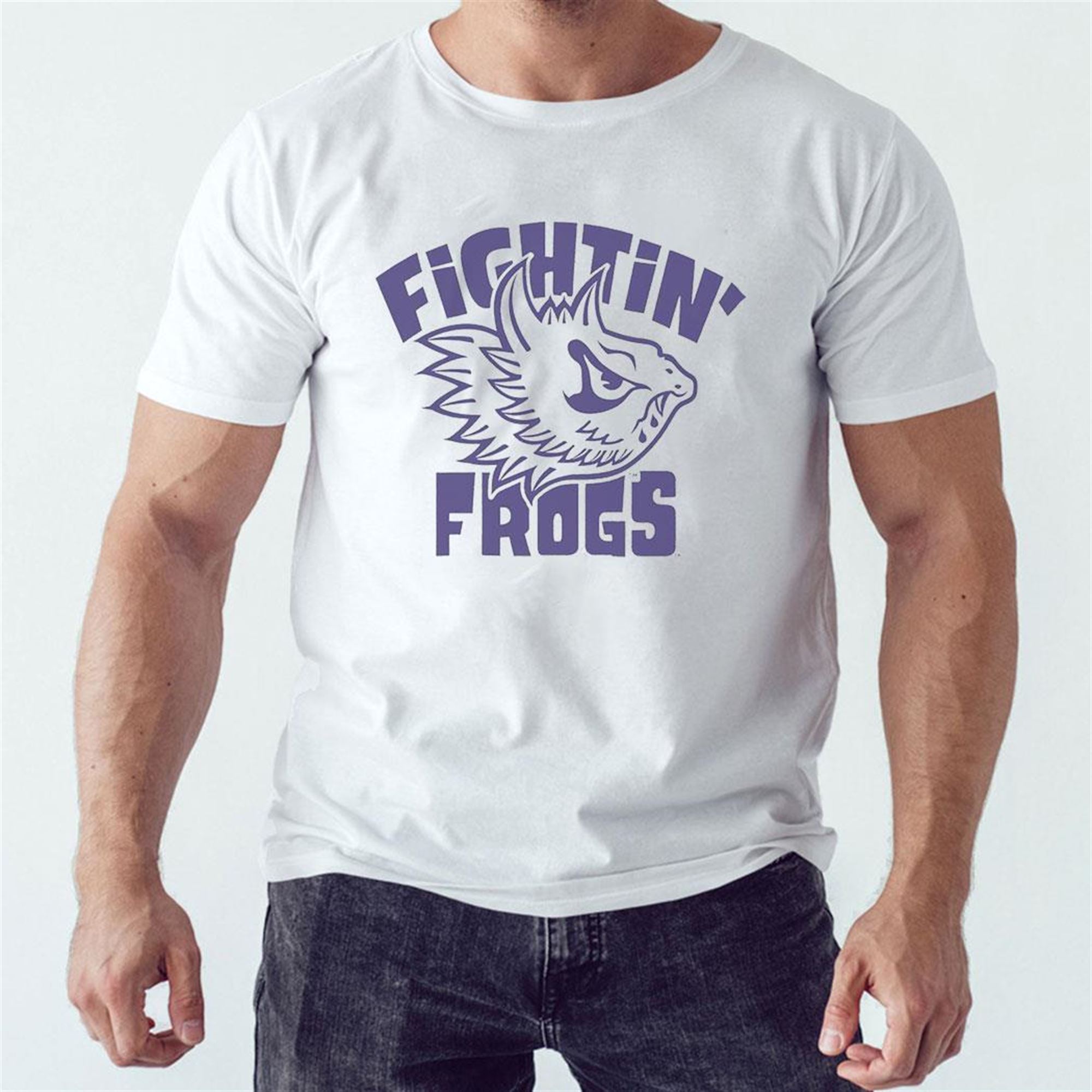 Official Tcu Horned Frogs Fightin Frogs Head T-shirt