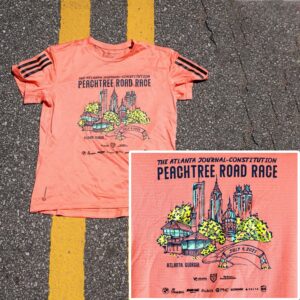 Official 2023 AJC Peachtree Road Race T shirt 1