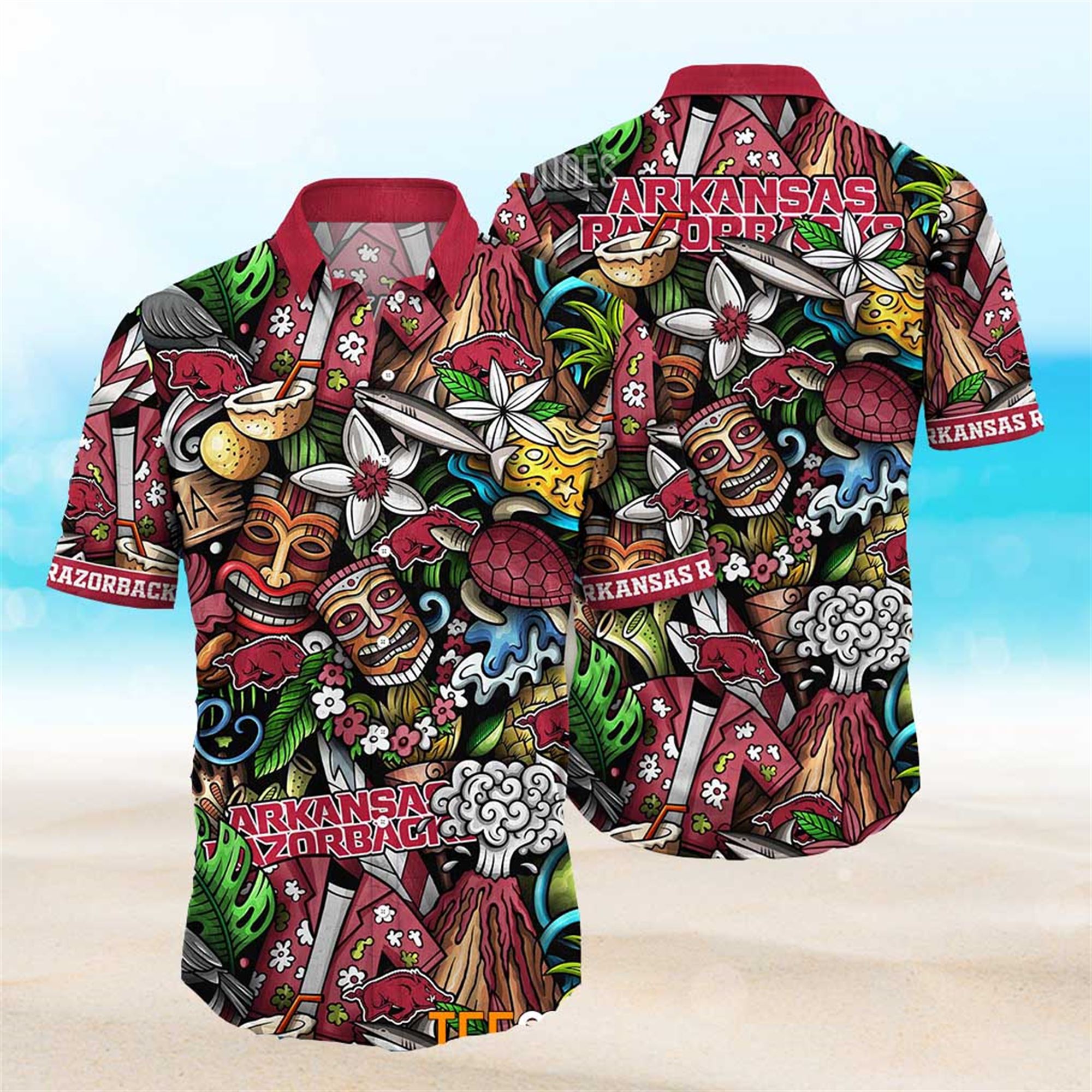 Arizona Wildcats NCAA Flower Button Up Hawaiian Shirt 3D Shirt