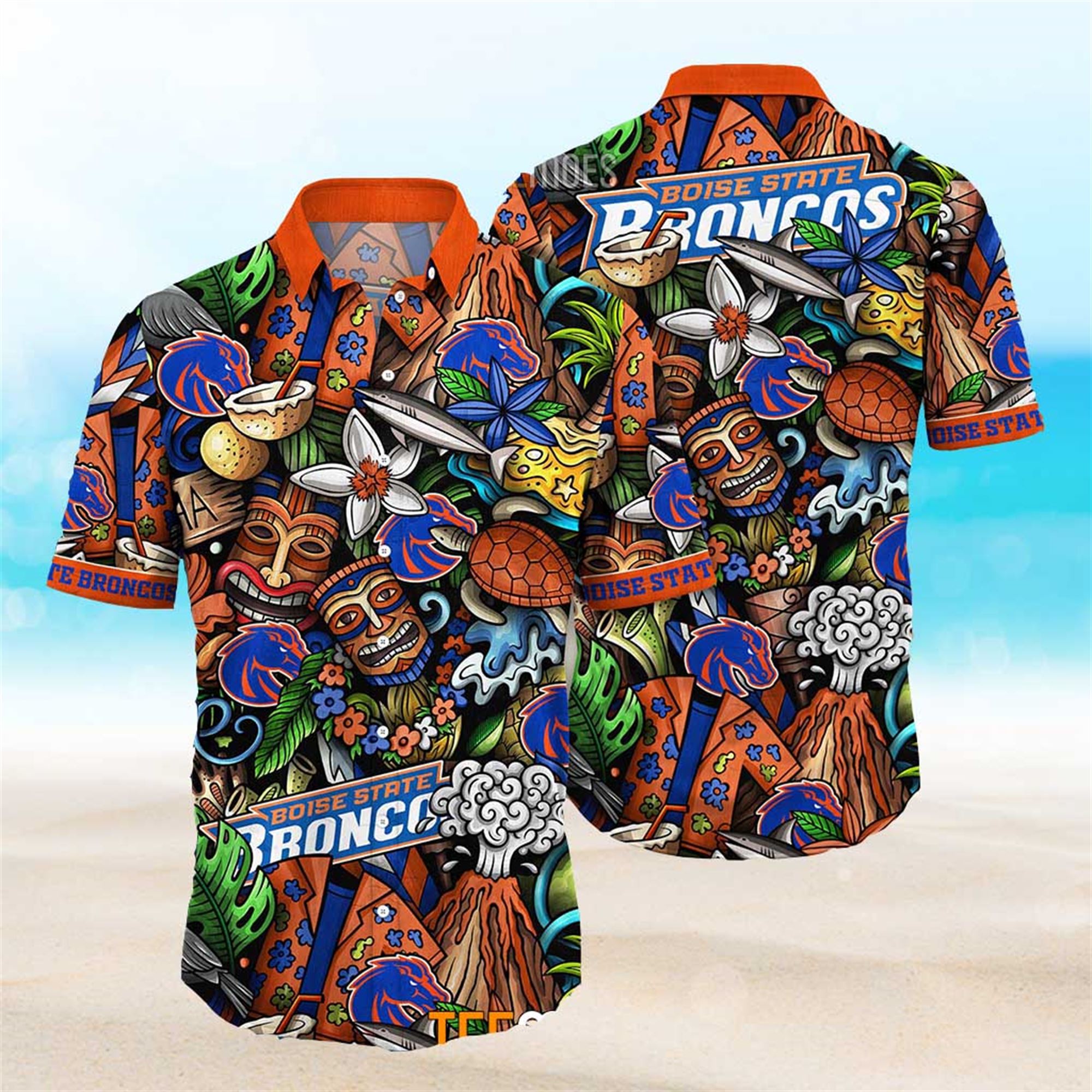 Boise State Broncos Ncaa Mens Floral Special Design Hawaiian Shirt
