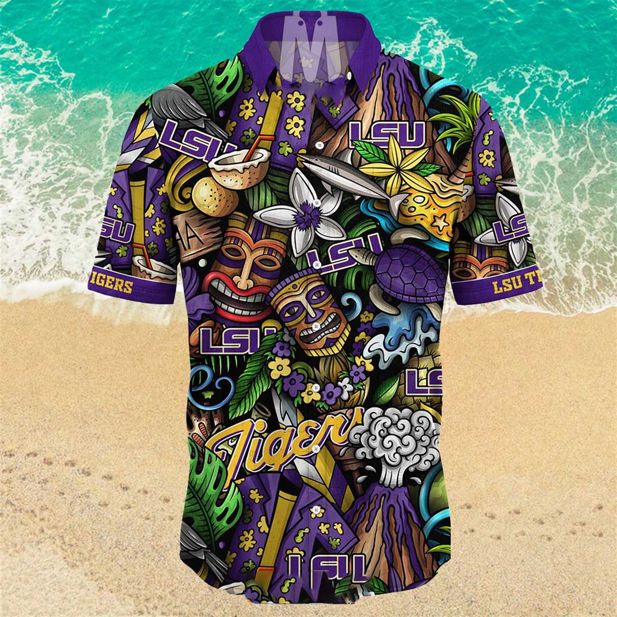 Lsu Tigers Ncaa Mens Floral Special Design Hawaiian Shirt