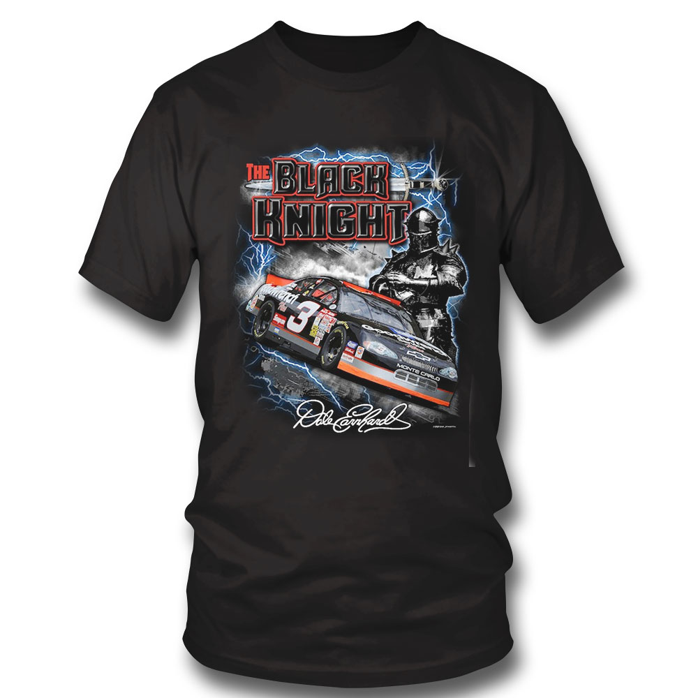 Black Knight Dale Earnhardt Checkered Flag Sports T-shirt