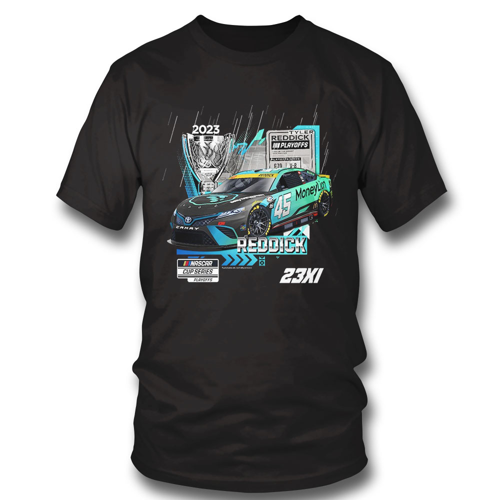 Tyler Reddick 23xi Racing Black 2023 Nascar Cup Series Playoffs Money Lion T-shirt