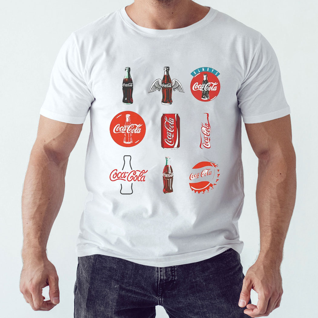 Retro Coca Cola Coke Bottle Logo Shirt