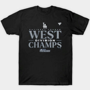 1 Los Angeles Dodgers 2023 NL West Division Champions National League T Shirt