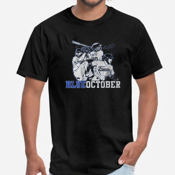 BLUE OCTOBER MOOKIE BETTS, FREDDIE FREEMAN, CLAYTON KERSHAW Shirt