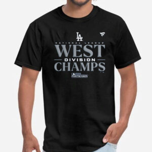 Los Angeles Dodgers 2023 National League West Champions Nike Men's MLB T-Shirt in Blue, Size: Small | N1994EWLDW-V0V