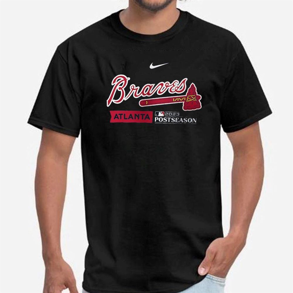 Men's Atlanta Braves Fanatics Branded Black 2023 Postseason Around