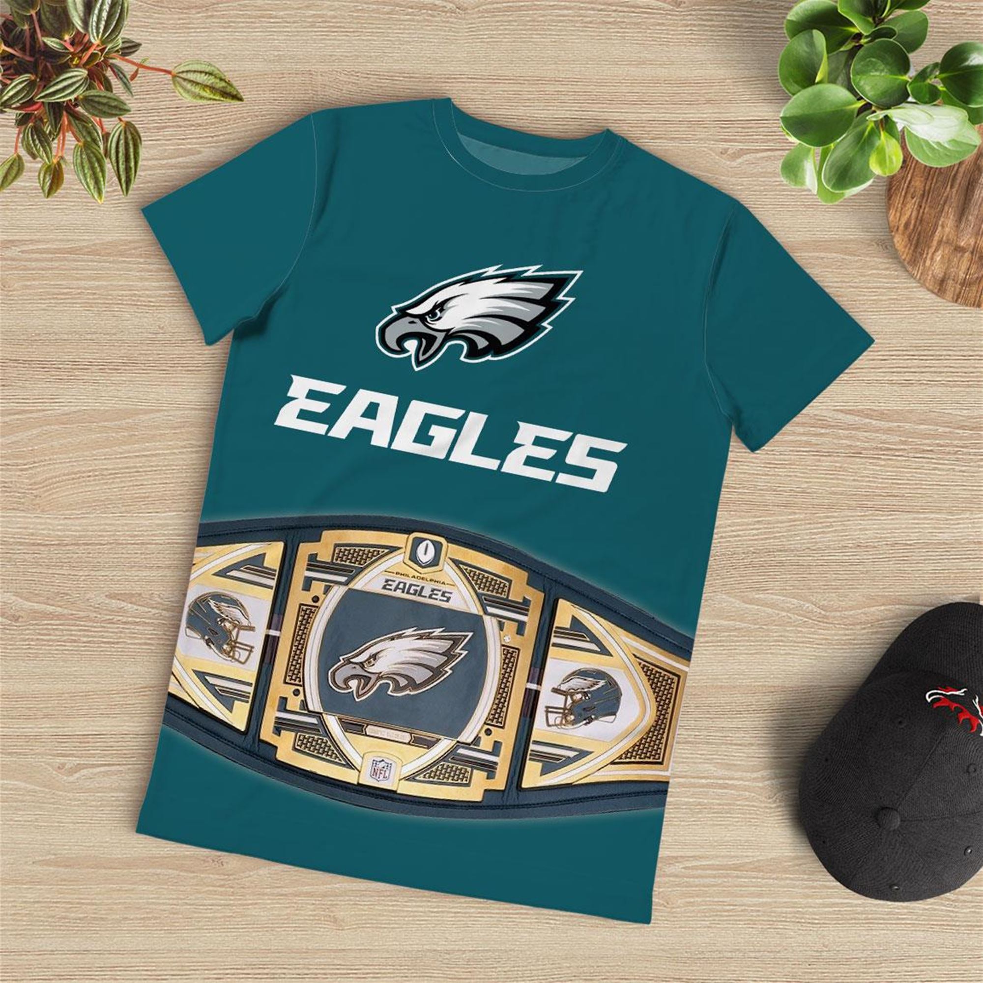 Custom Philadelphia Eagles Wwe Legacy Title Belt Shirt