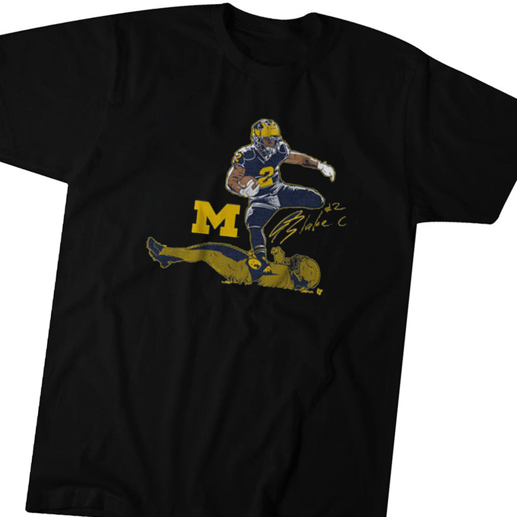 Blake Corum Superstar Pose Michigan Football Shirt