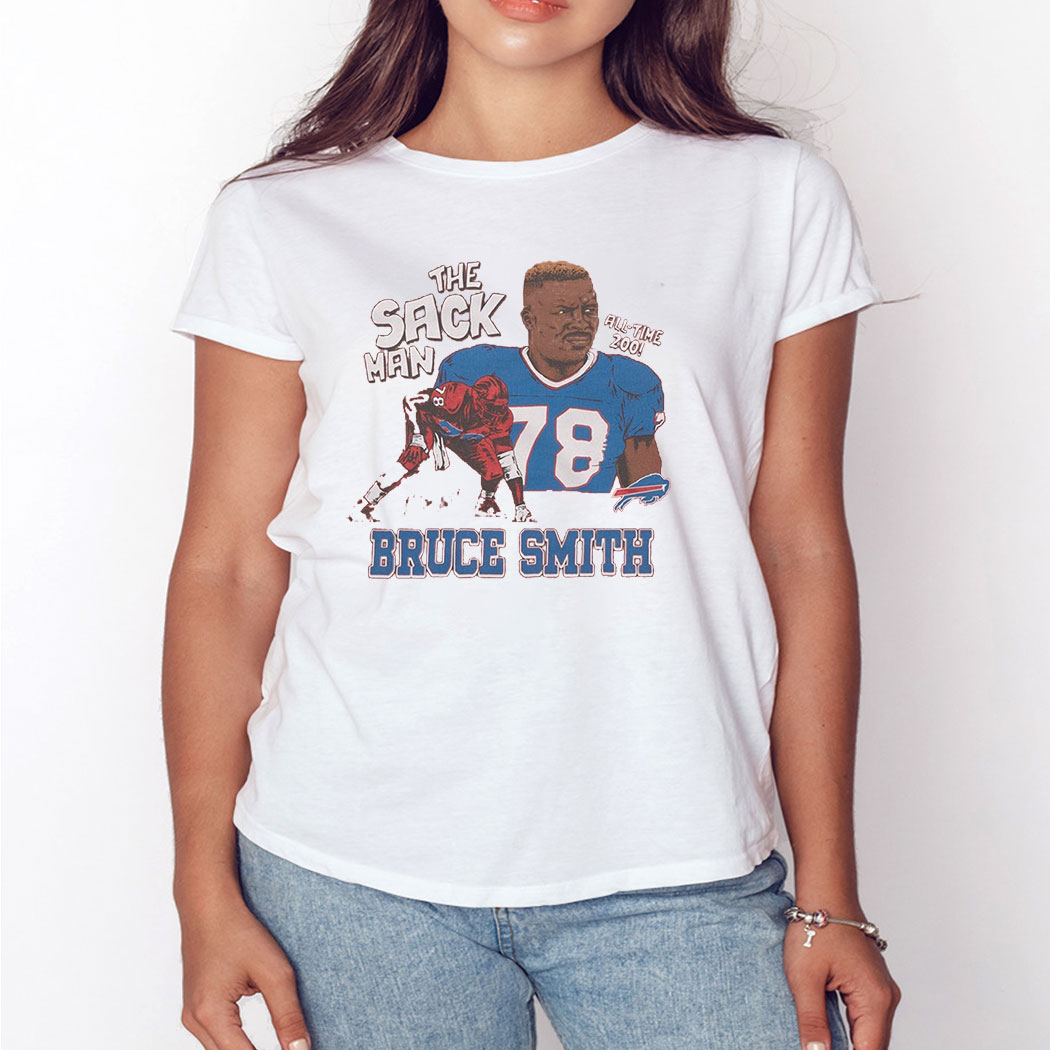 The Sack Man Buffalo Bills Bruce Smith Shirt, hoodie, longsleeve