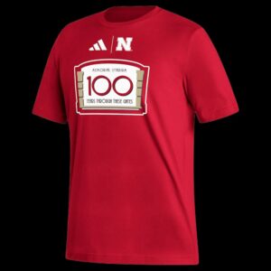 Nebraska Huskers adidas Memorial Stadium 100th Anniversary Sideline Strategy Shirt 1