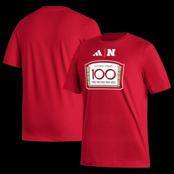 Nebraska Huskers adidas Memorial Stadium 100th Anniversary Sideline Strategy Shirt