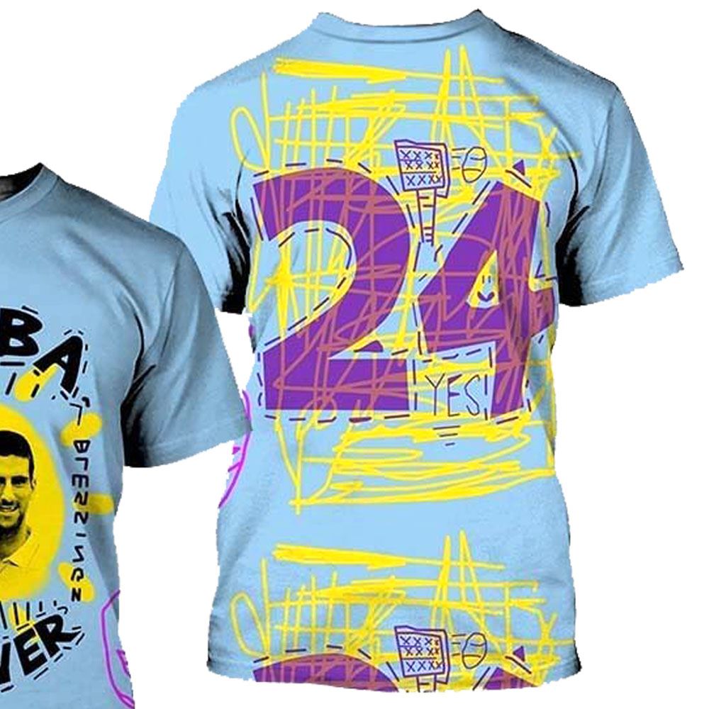 Mamba Forever Djokovic Kobe 24 Grand Slam T-shirt