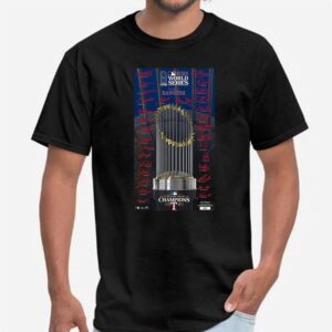 2 Texas Rangers 2023 American League Champions Signature Trophy Shirt