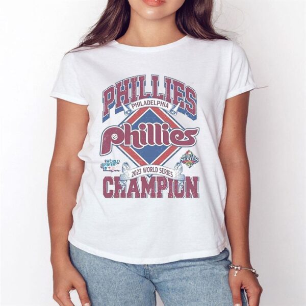 Philadelphia Phillies World Series Champions Mlb 1980 2008 And 2023 Baseball Vintage Shirt