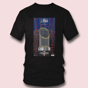 4 Texas Rangers 2023 American League Champions Signature Trophy Shirt