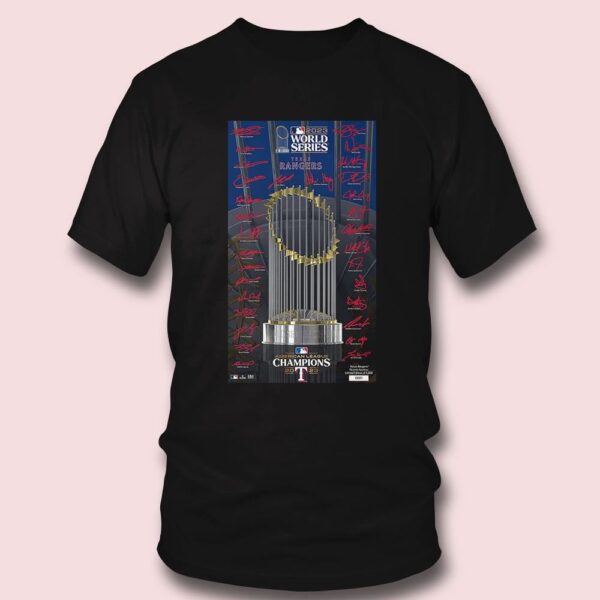 Texas Rangers 2023 American League Champions Signature Trophy Shirt