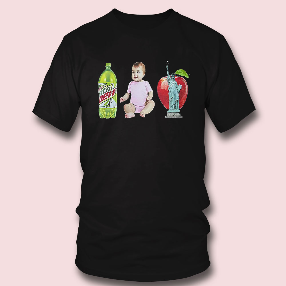 Mtn Dew Baby Apple Statue Of Liberty T-shirt