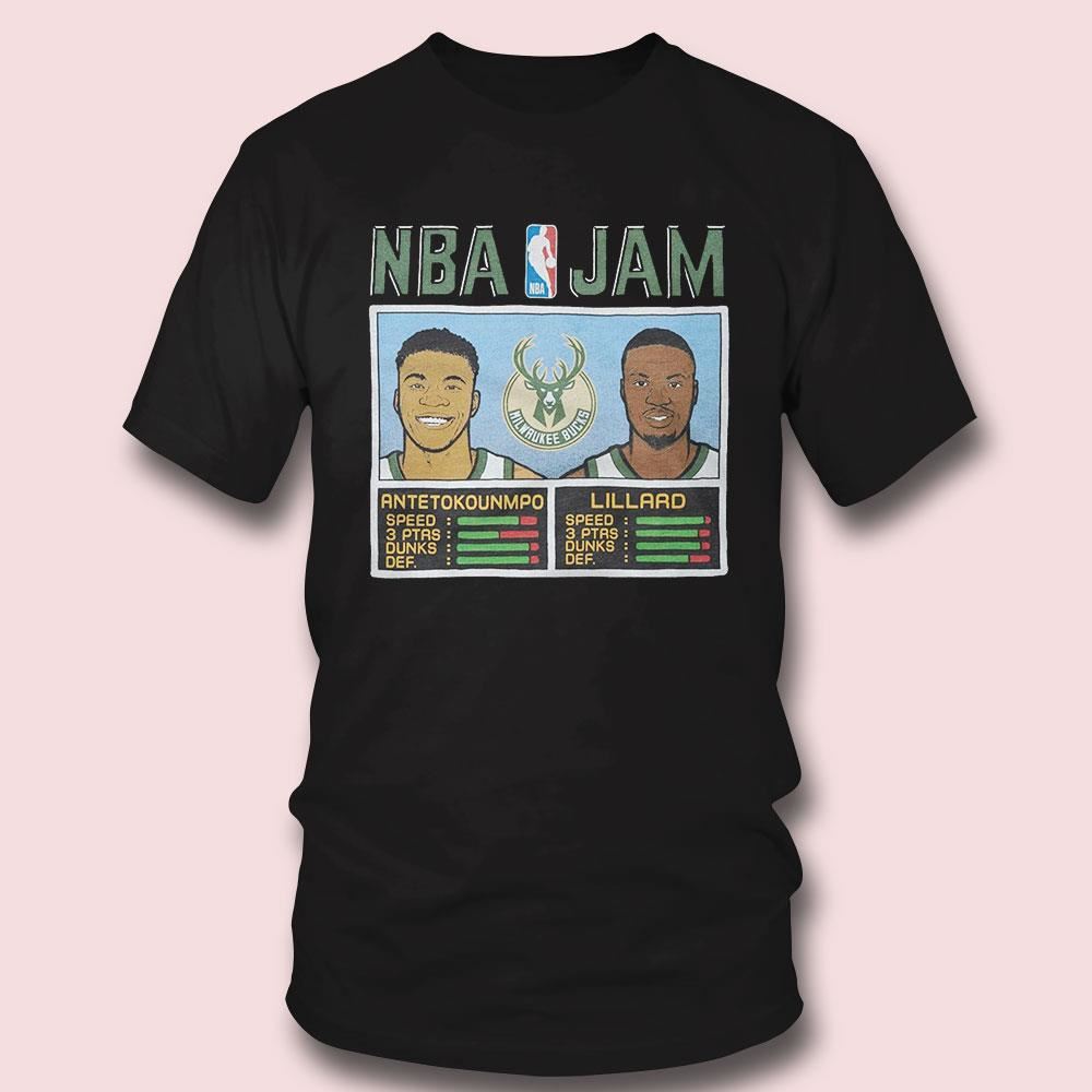 Giannis Antetokounmpo Milwaukee Bucks NBA Basketball Crew T-Shirt S-5XL