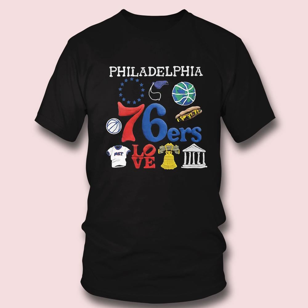 Philadelphia 76ers Nba Market Claymation T-shirt