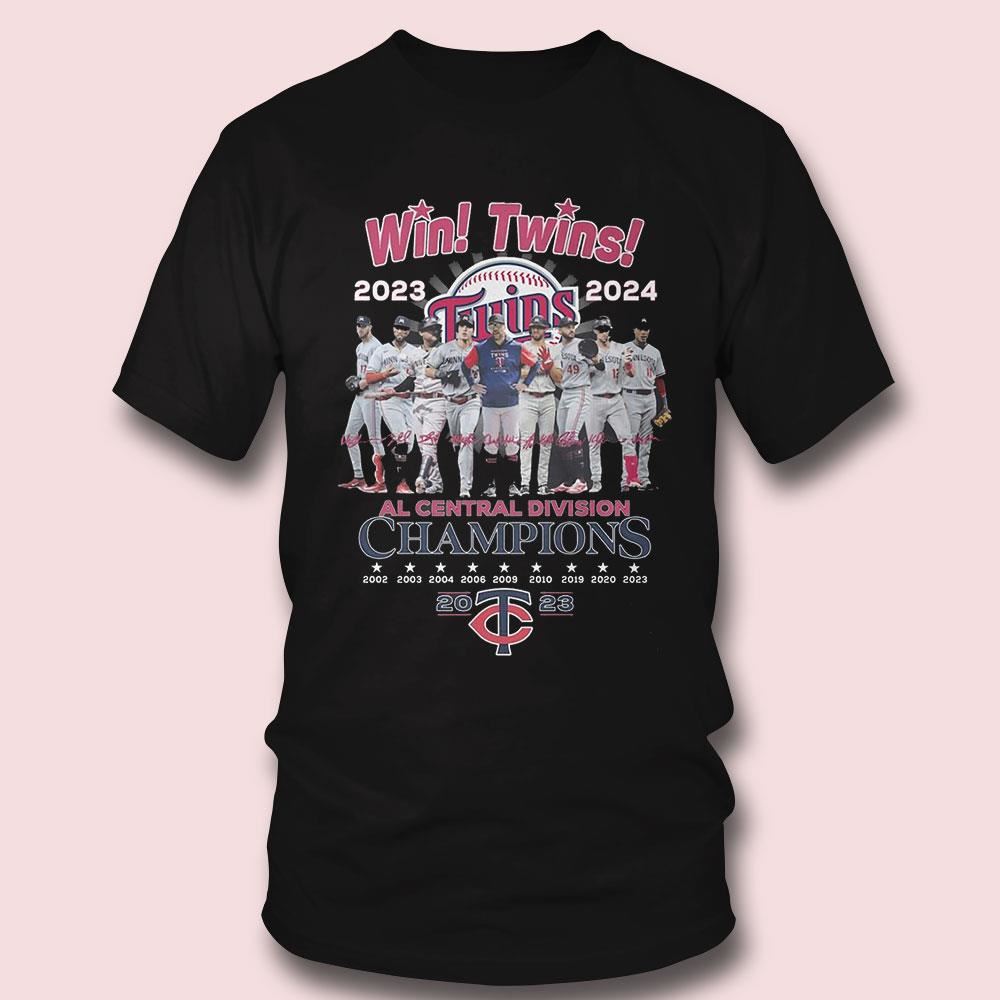 Win Twins Al Central Division Champions 2023 – 2024 Minnesota Twins T-shirt