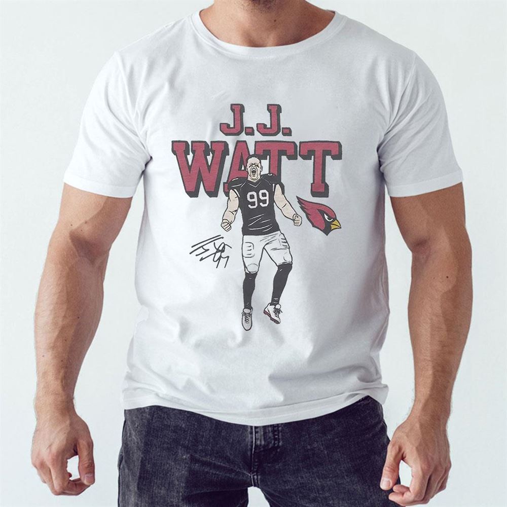 Arizona Cardinals Shirt JJ Watt Best Football Player Black Cotton