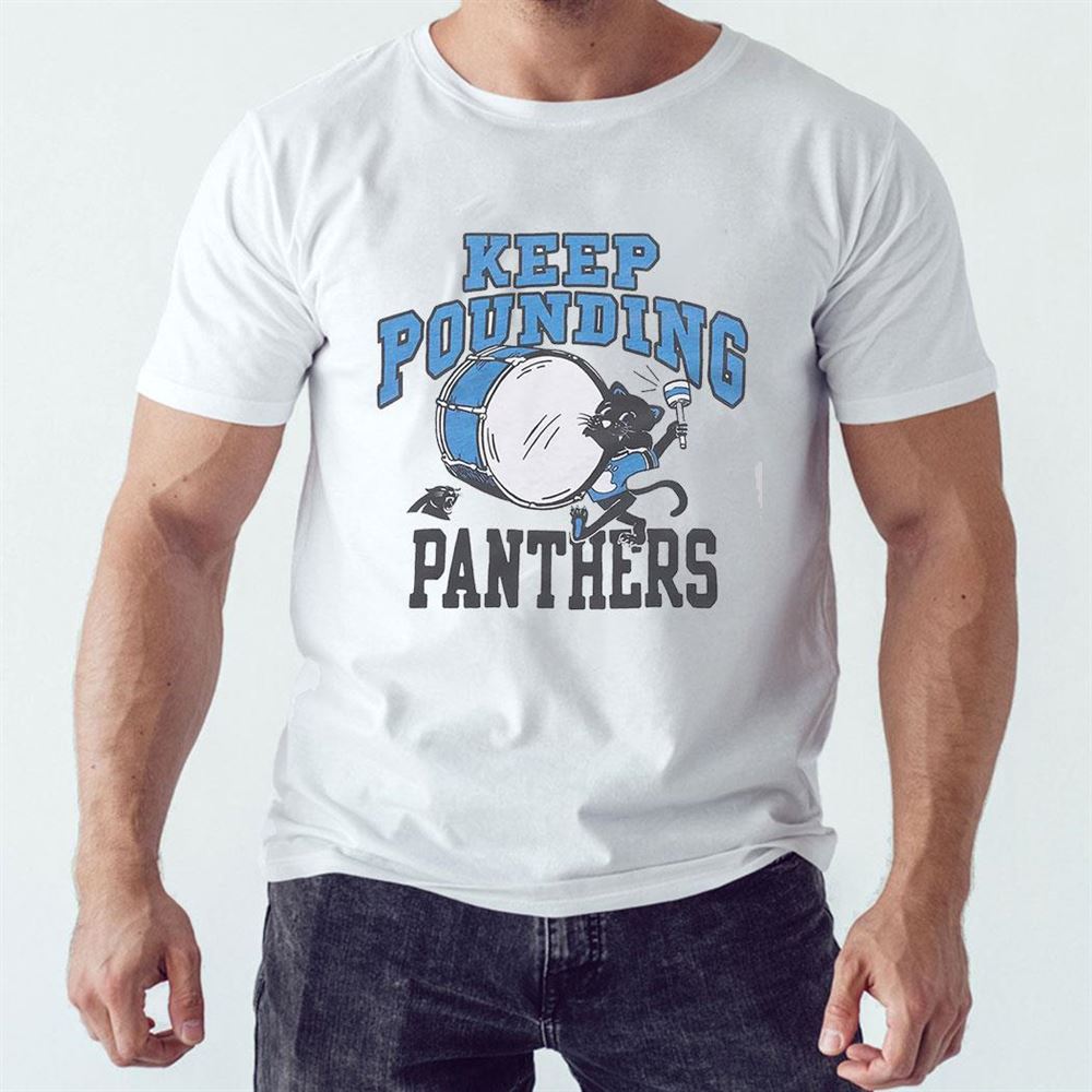 Men's '47 Black Carolina Panthers Keep Pounding Performance T-Shirt