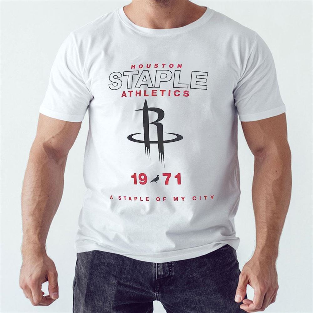 Staple Nba X Distressed Houston Rockets Home Team T-shirt in White